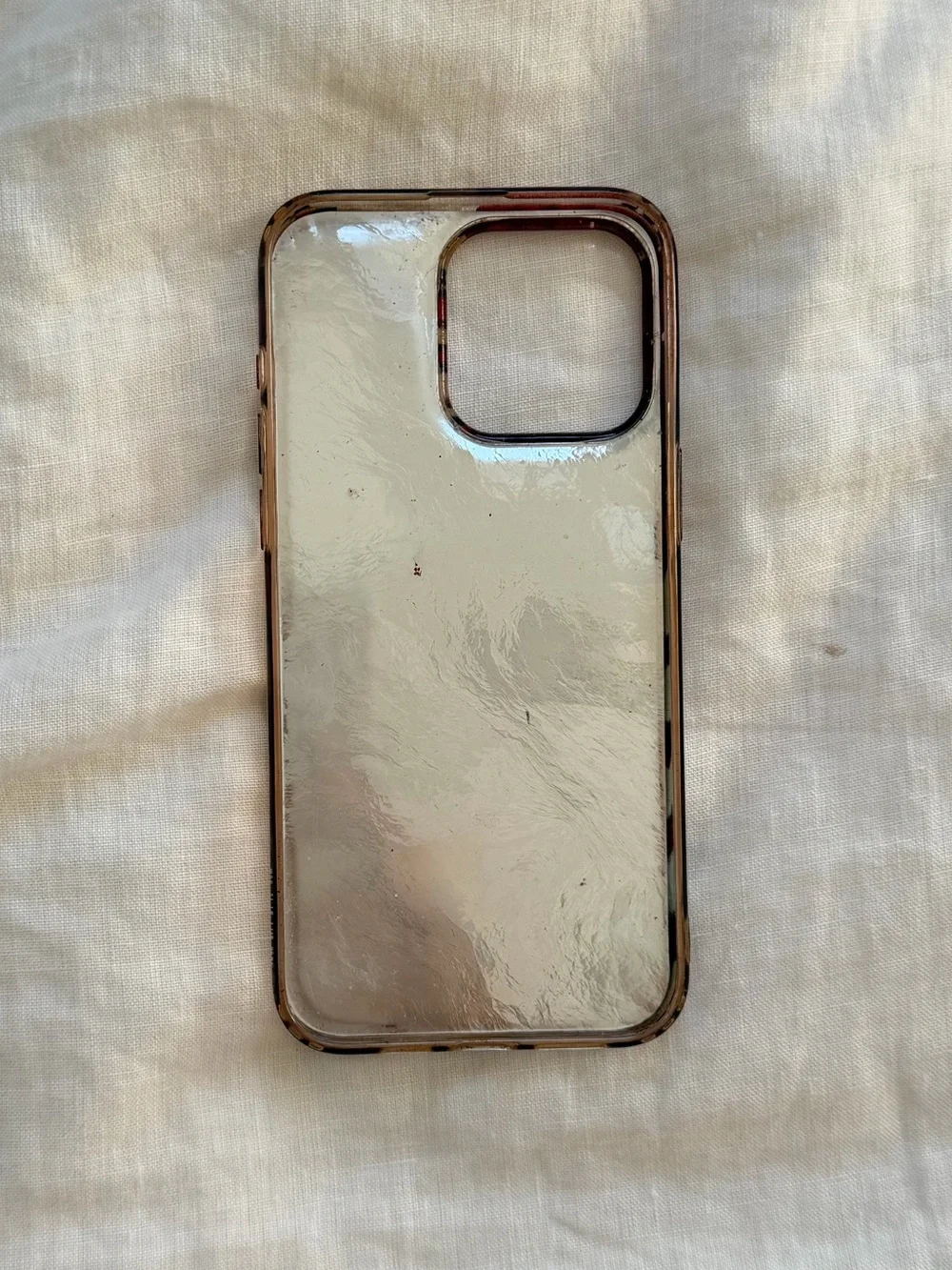 Multi-Pattern Leopard & Stripe Phone Case - Beige/Red/Black